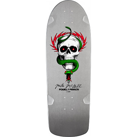 Bones Brigade® Mike McGill Skull & Snake Reissue Deck Silver - 10 x 30. ...